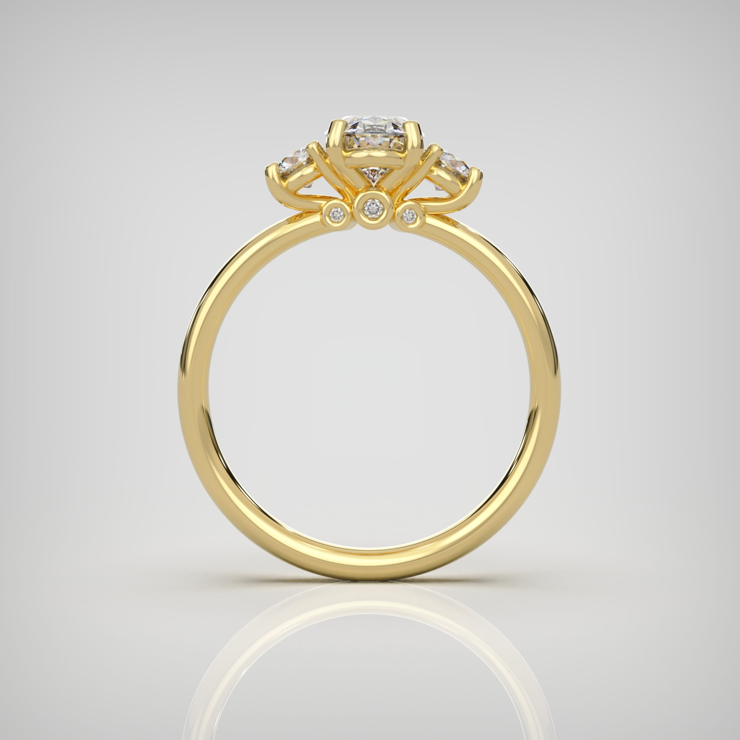 'Lumière' trilogy lab-grown diamond ring — 2