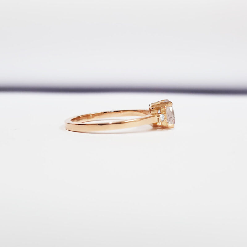'Adelaide' Champagne sapphire and diamond engagement ring  - alternate view