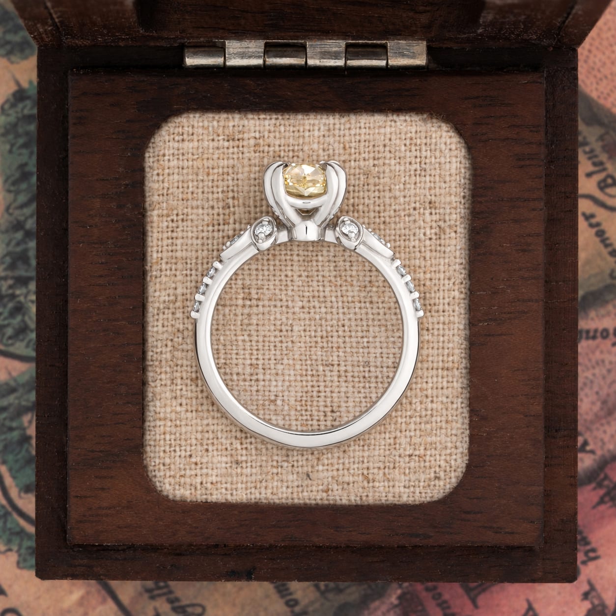 'Aster' Yellow diamond ring — 3