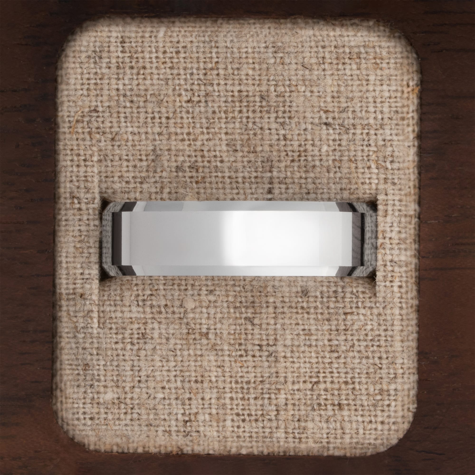 Bevelled edge wedding band — 2