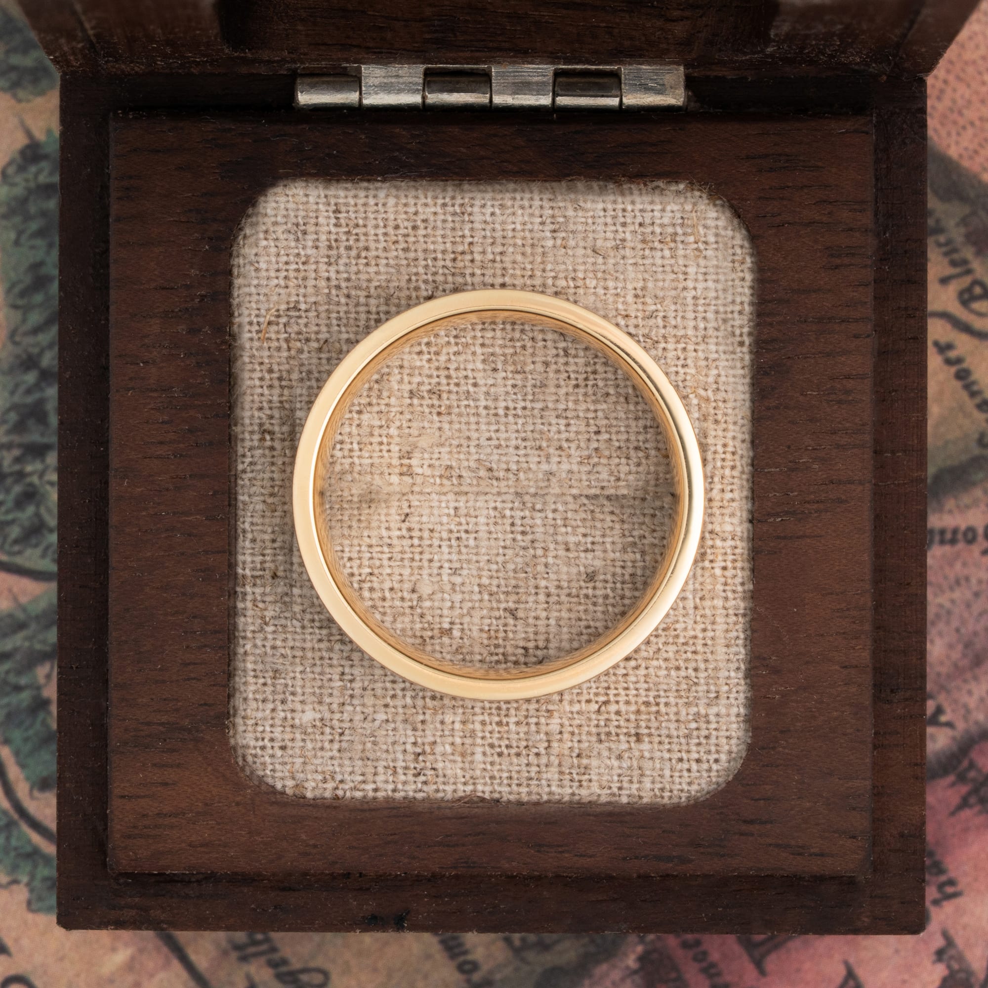 Flat court wedding band  - alternate view