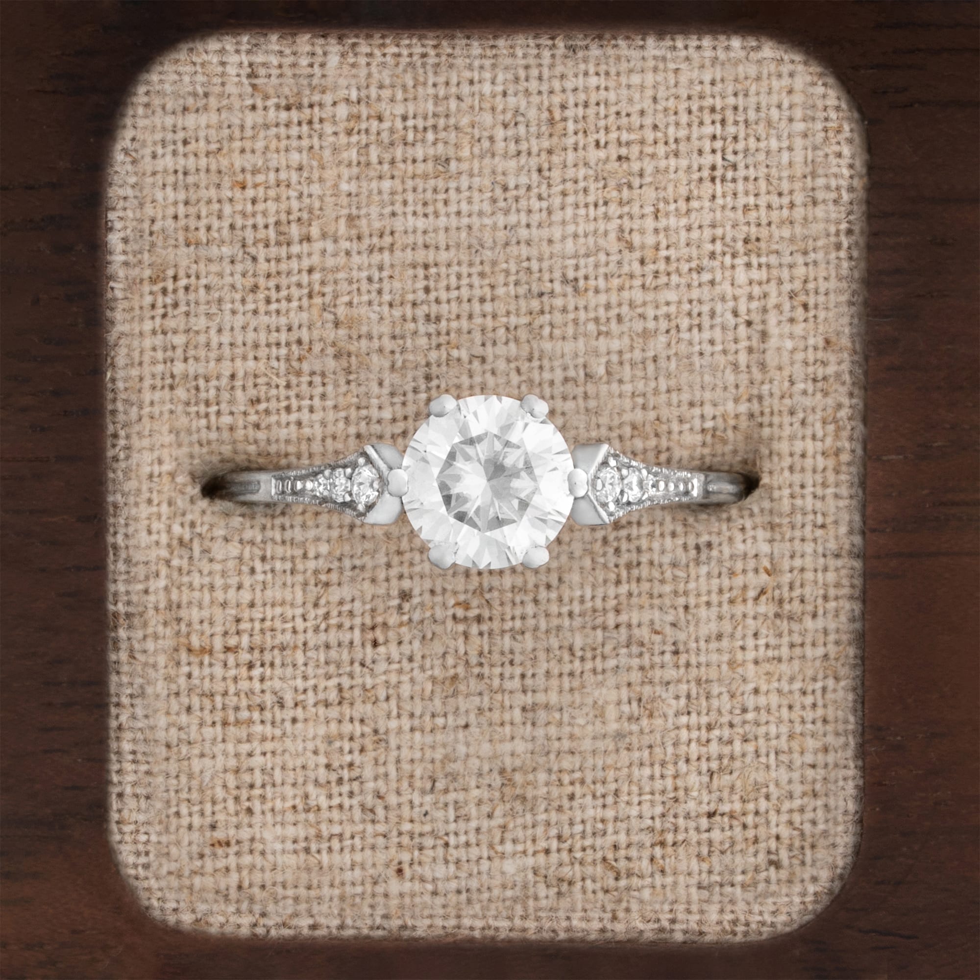 1920s inspired lab grown diamond ring — 1