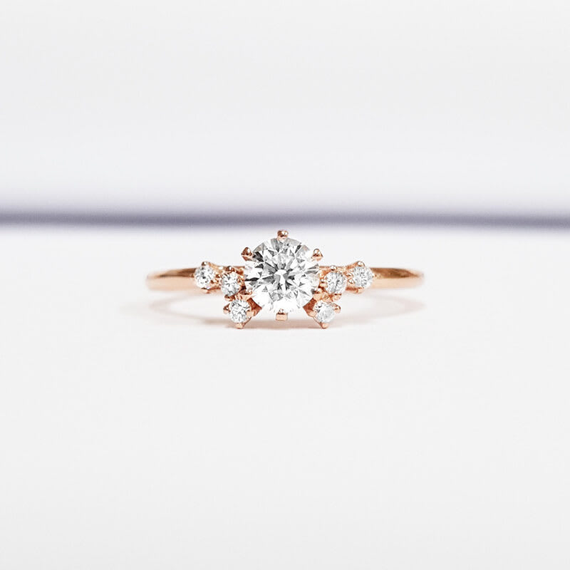 Lab grown diamond cluster ring — 1