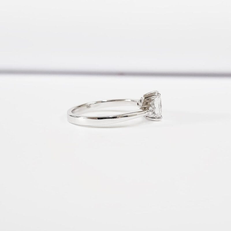 'Maeve' Moissanite and diamond oval engagement ring — 3