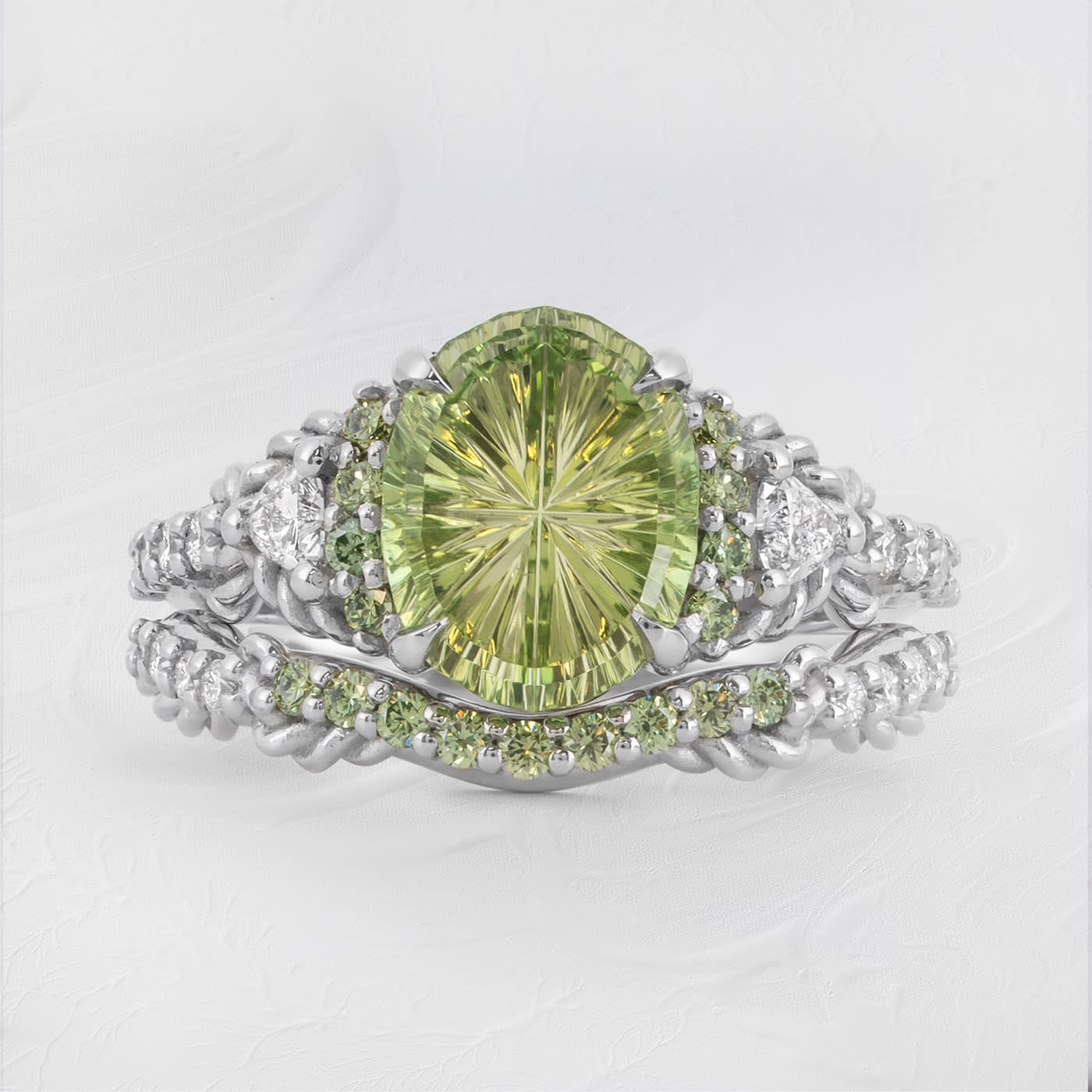Matching wedding band for the 'Siren' ring in platinum — 3