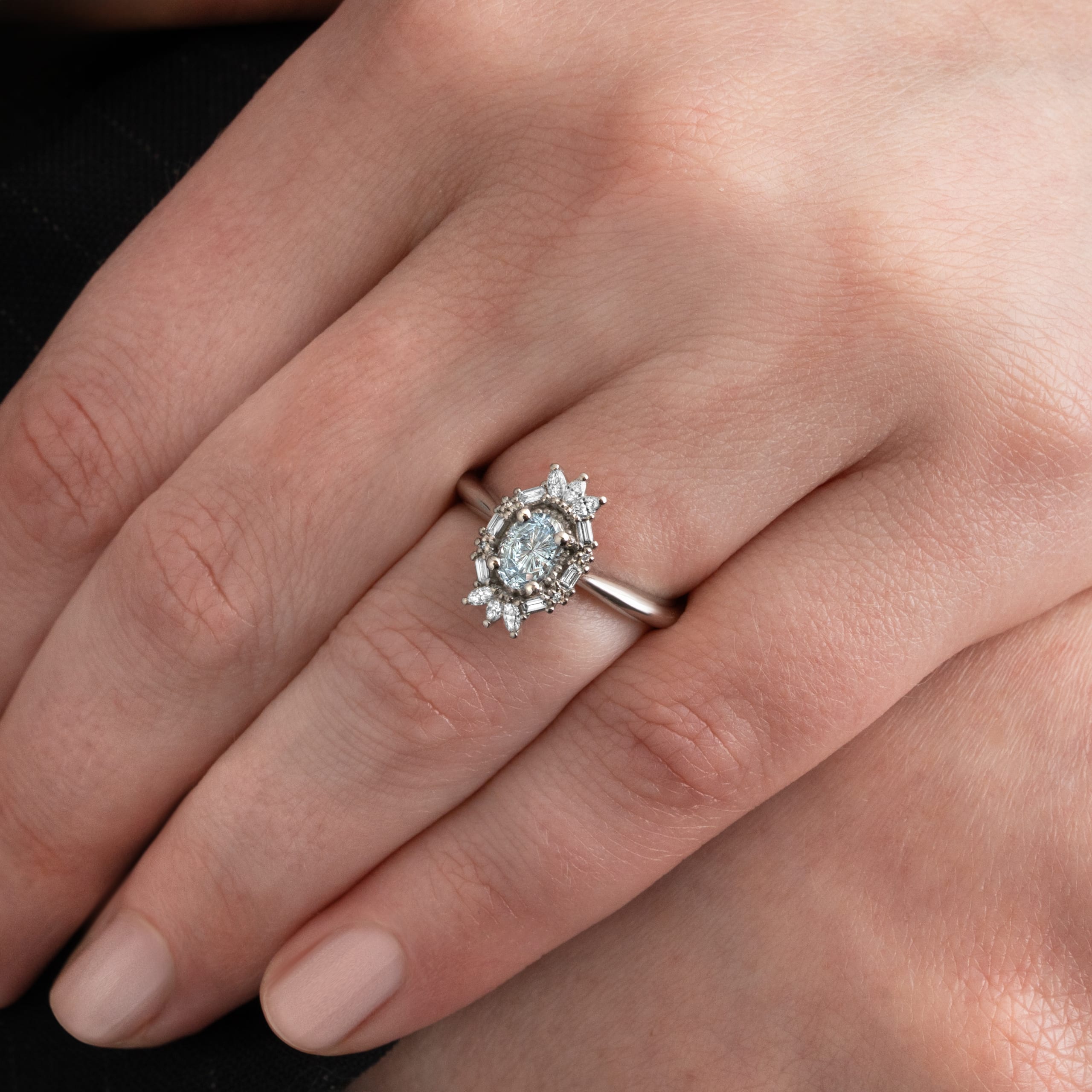 'The Orielle' Starbrite sapphire and diamond ring — 4
