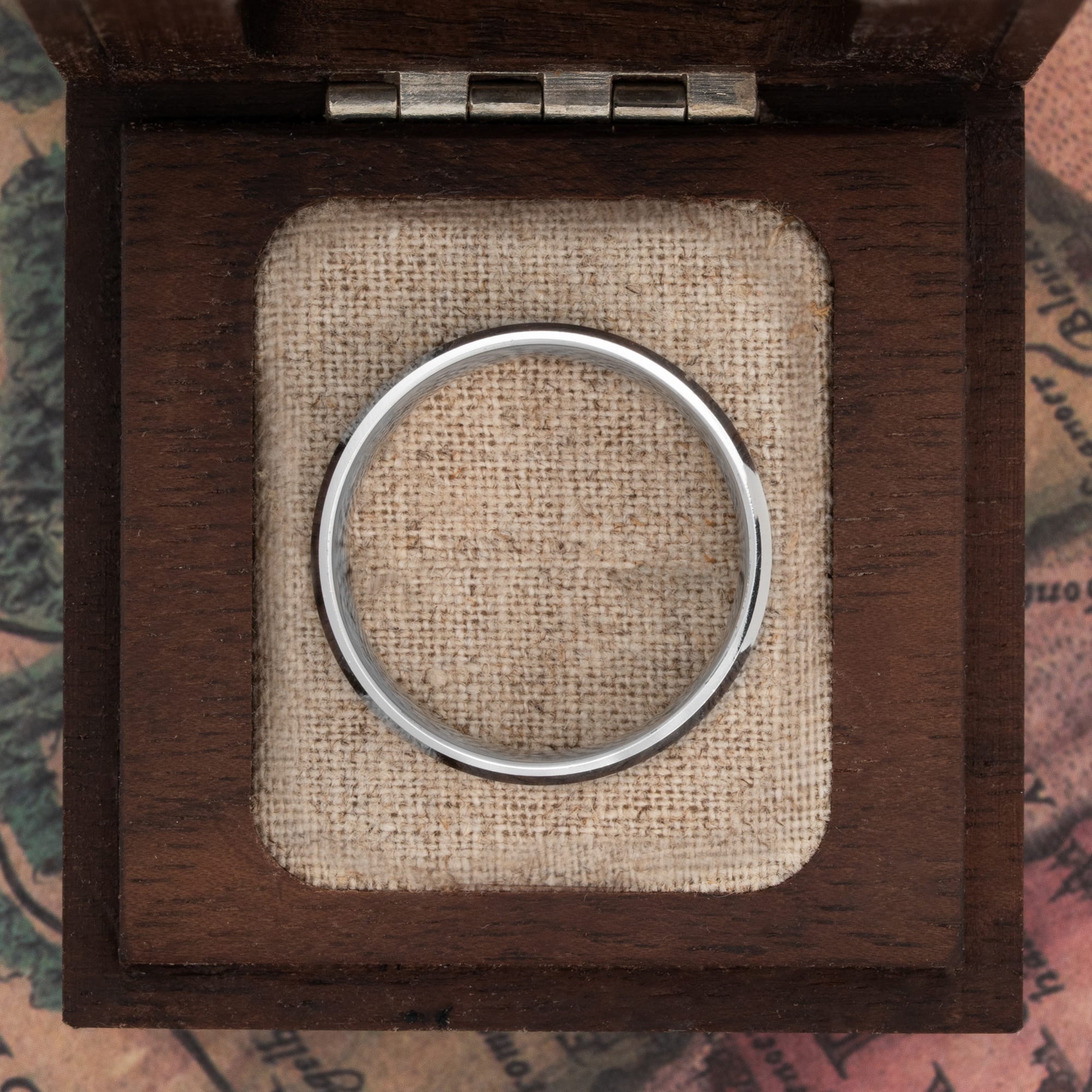 Bevelled edge wedding band — 4