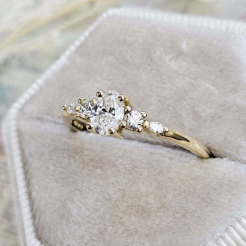 'Arlet' Lab grown diamond 5 stone ring in 18ct yellow gold — 4