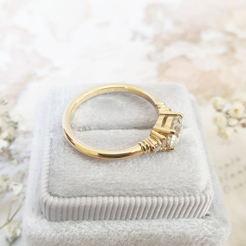 Art deco inspired lab grown diamond engagement ring — 5