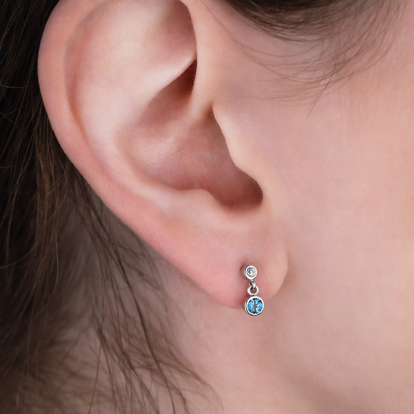 Two stone alexandrite and diamond drop earrings — 3