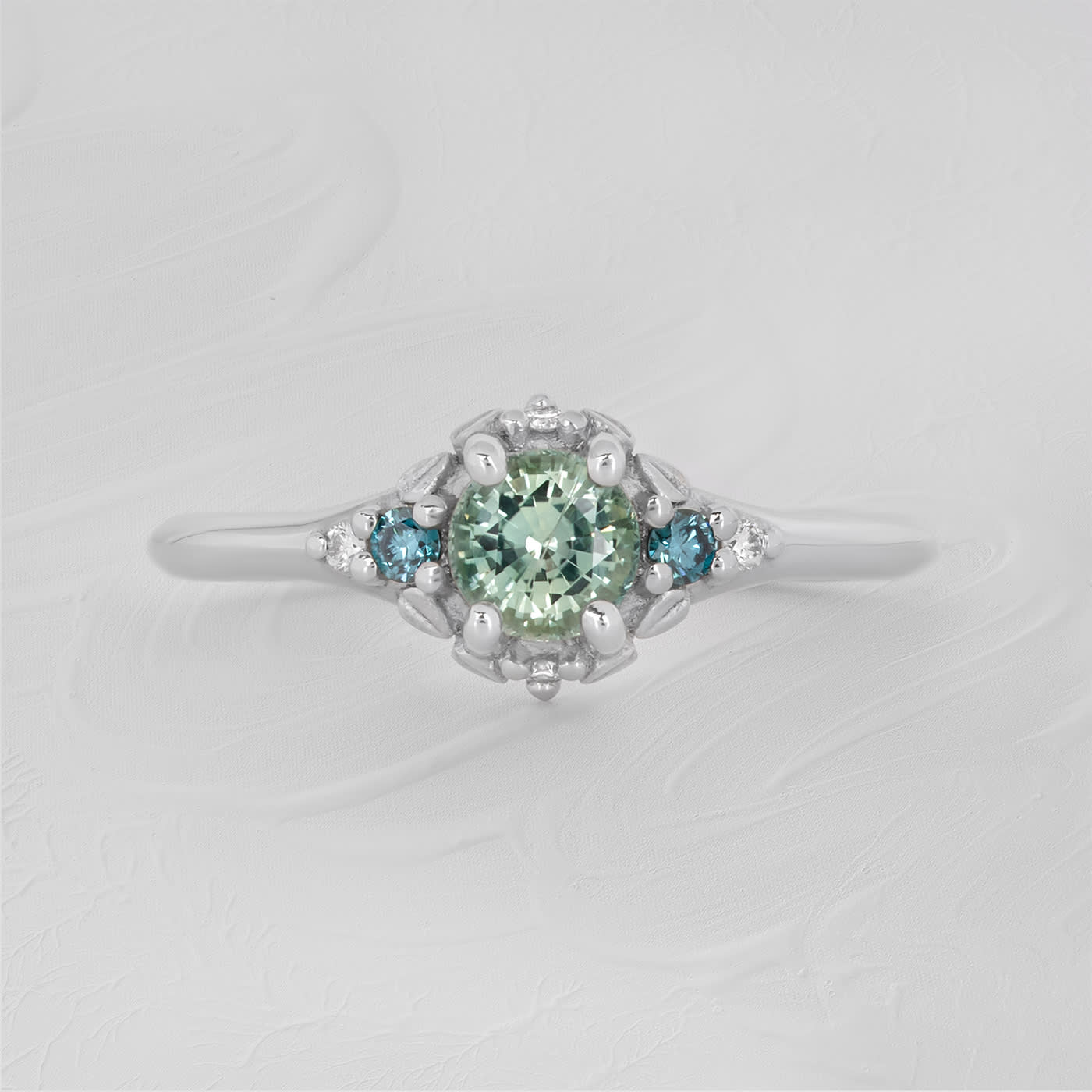 'Forest Vow' Sapphire, Alexandrite and Diamond ring — 1