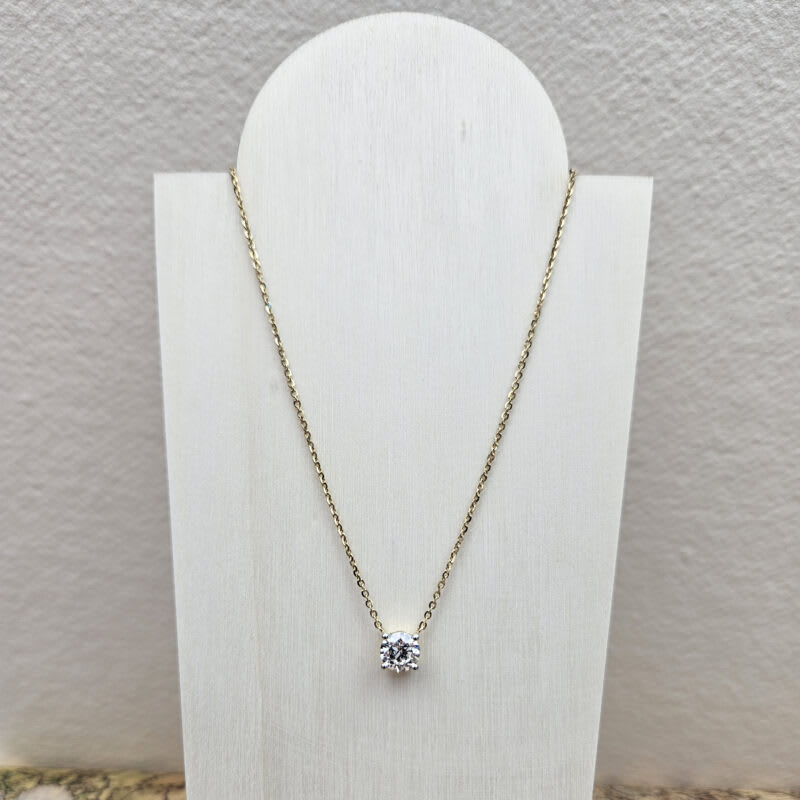 Lab grown diamond necklace in 14ct yellow gold — 3