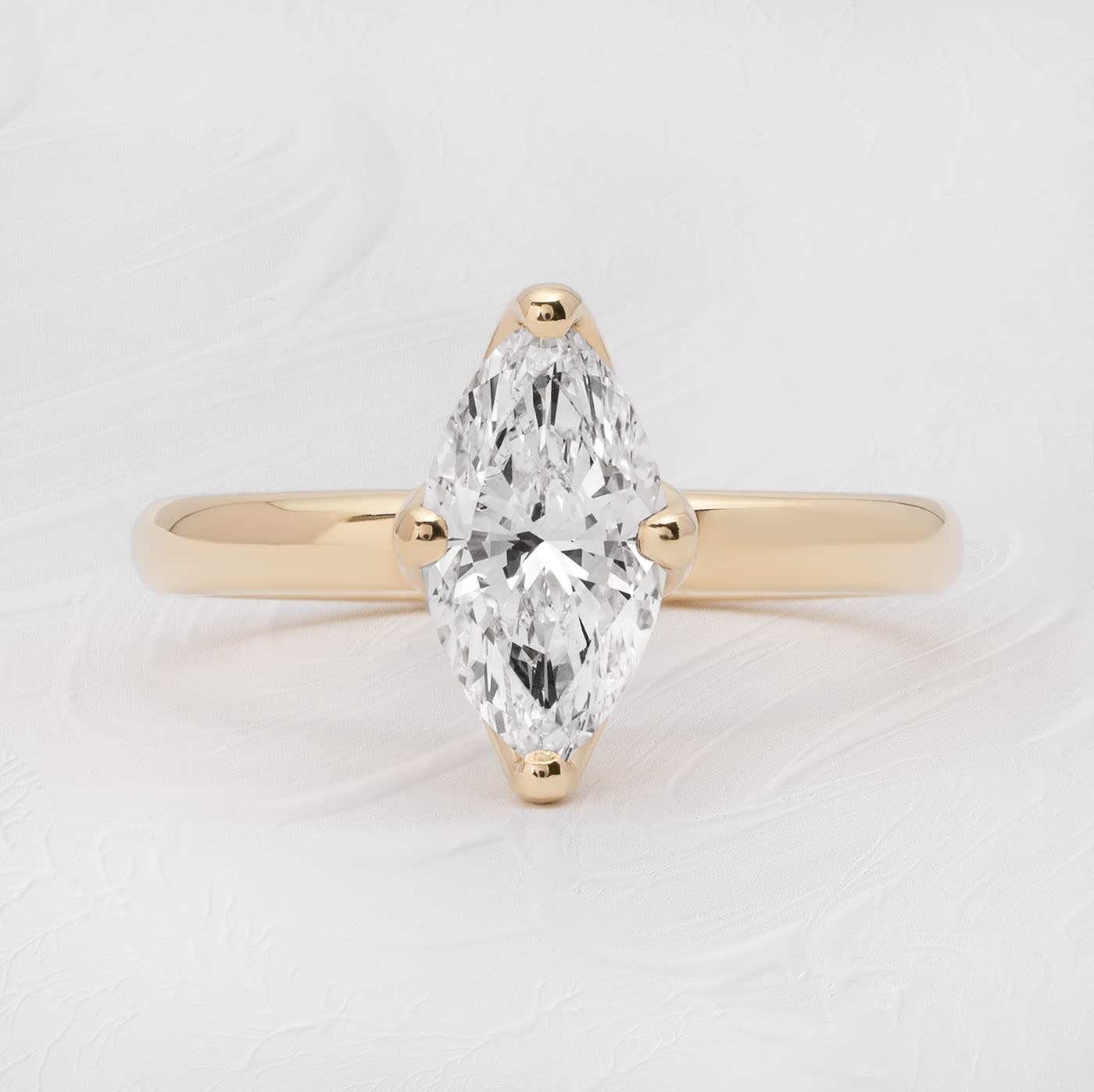 Marquise lab grown diamond solitaire ring — 1