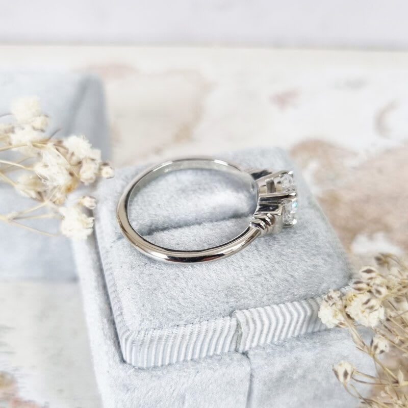 Cushion cut lab grown diamond are deco inspired ring — 4
