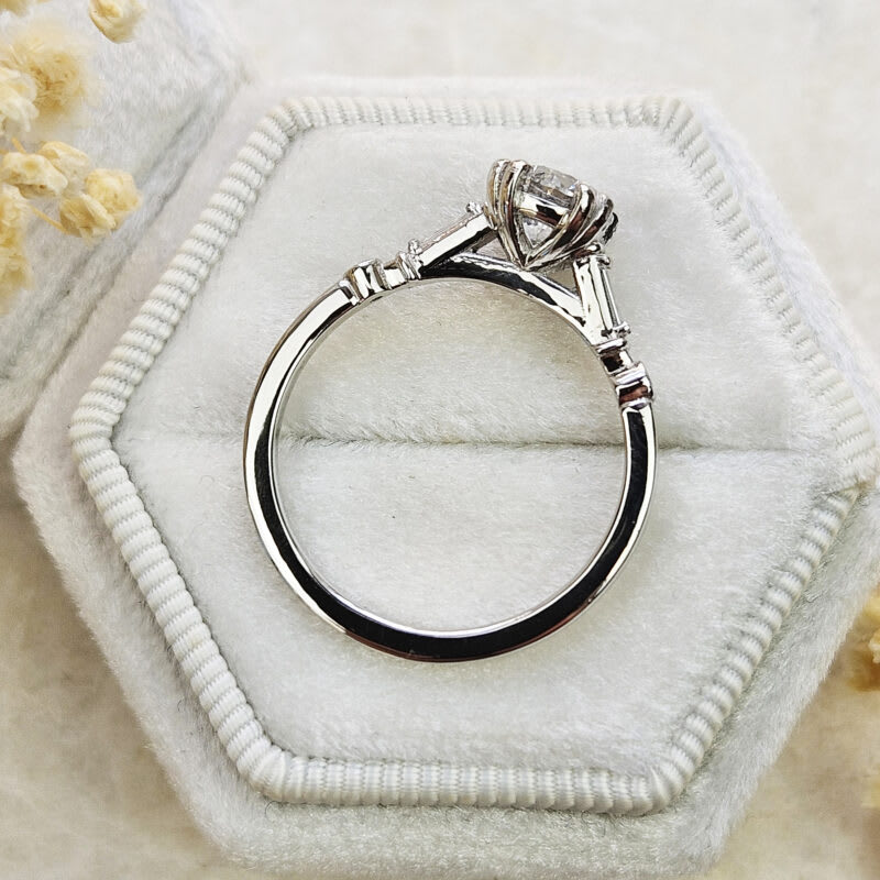 Art deco inspired lab grown diamond engagement ring — 5