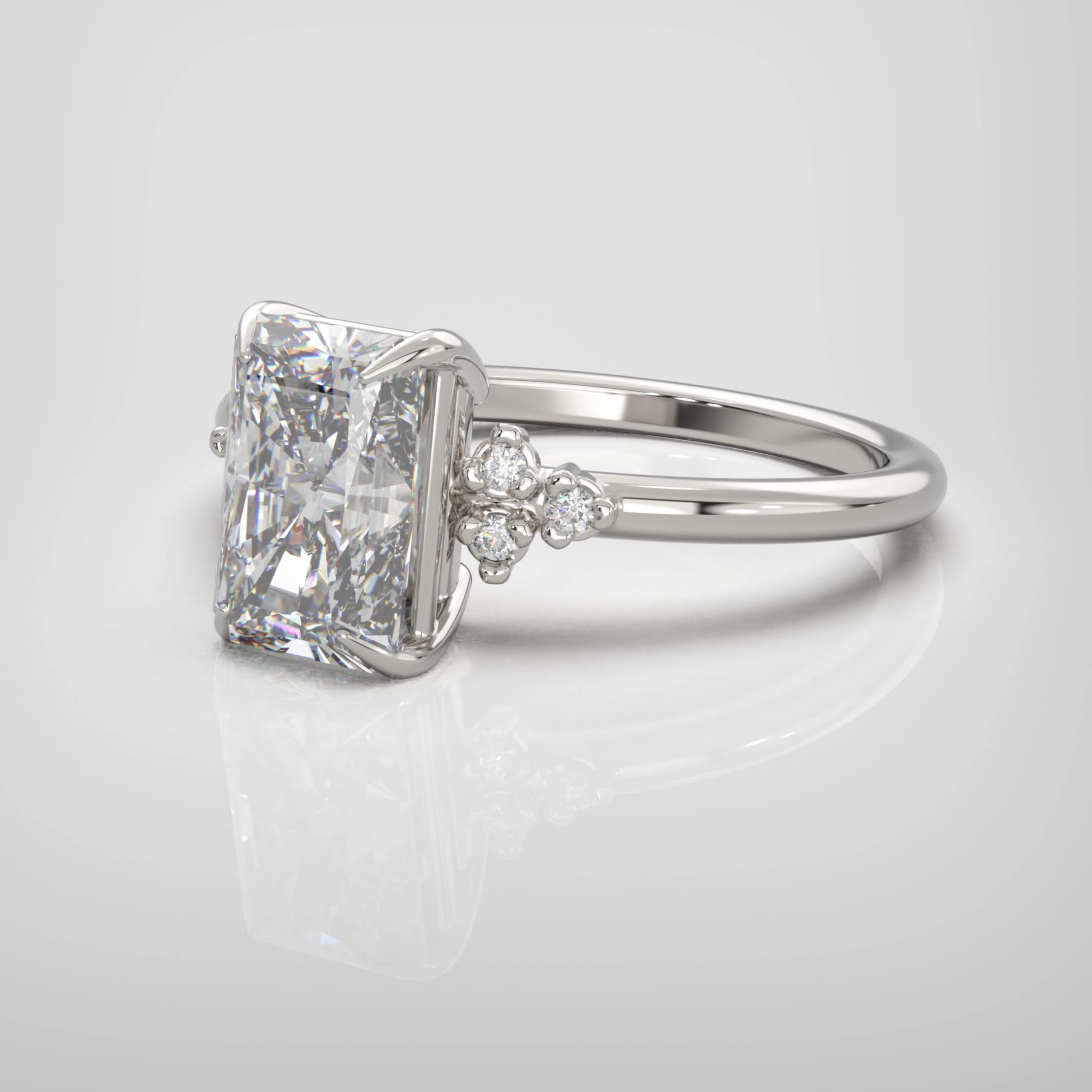 'Serenity' Radiant cut lab grown diamond ring — 2