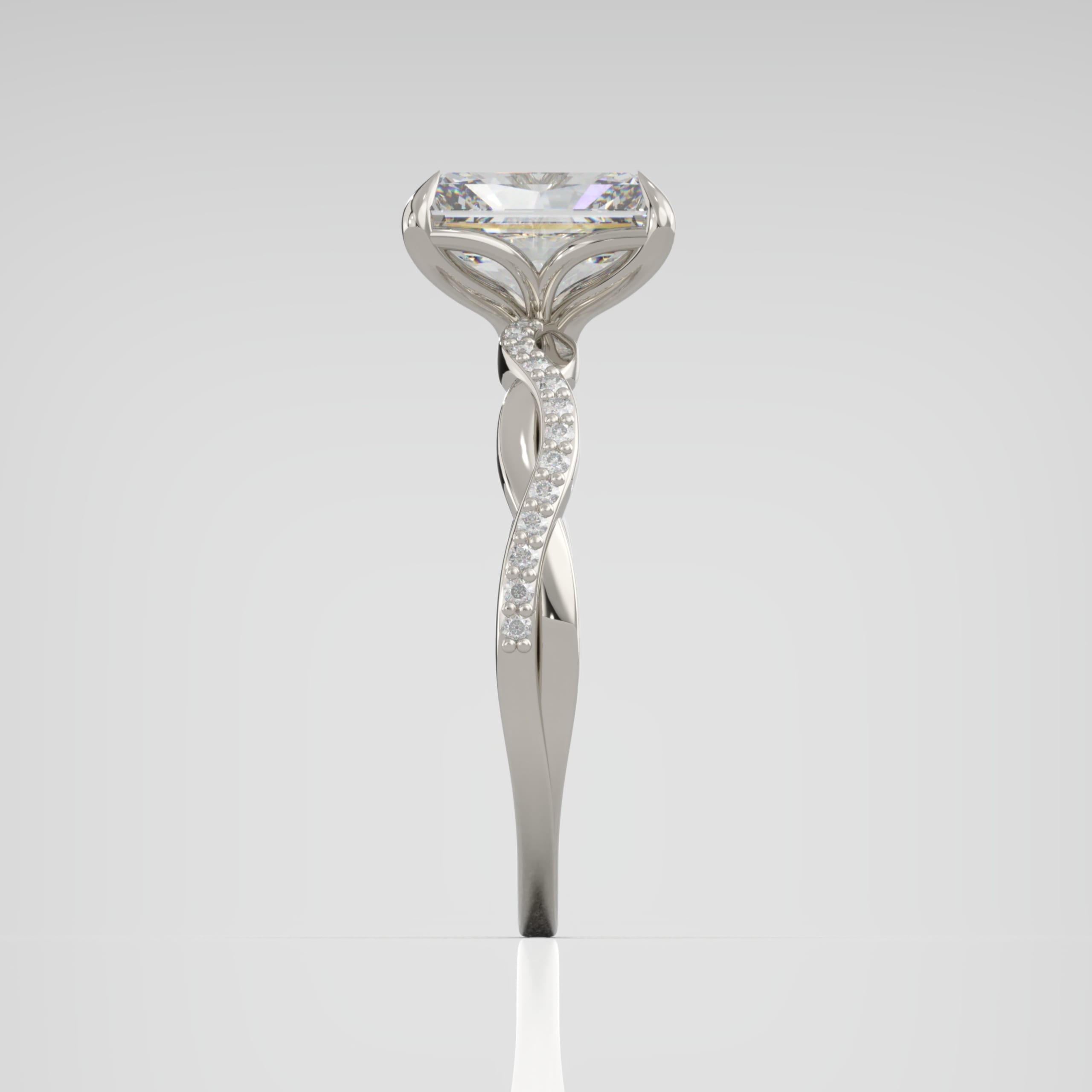 'Infinity Glow' Radiant Cut Solitaire with Infinity Band — 4