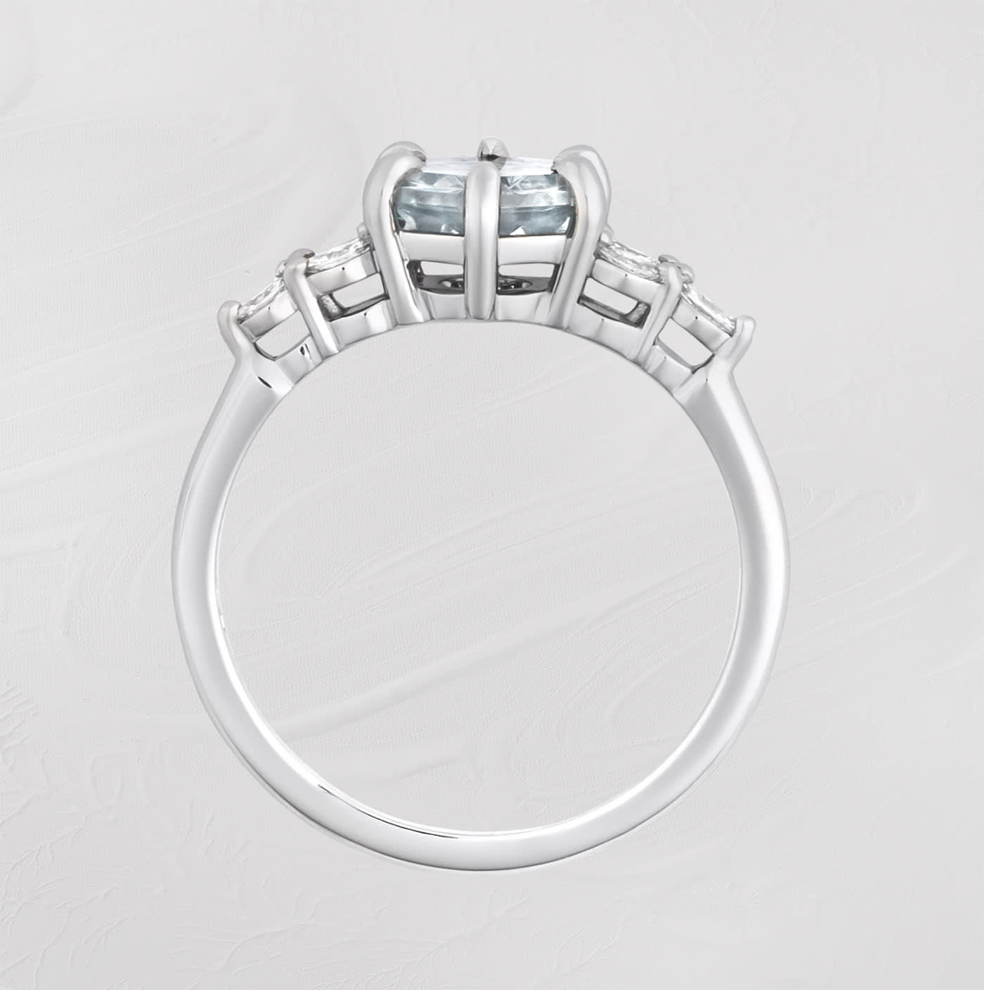 'Viola' Hexagon snowflake sapphire and diamond ring — 2