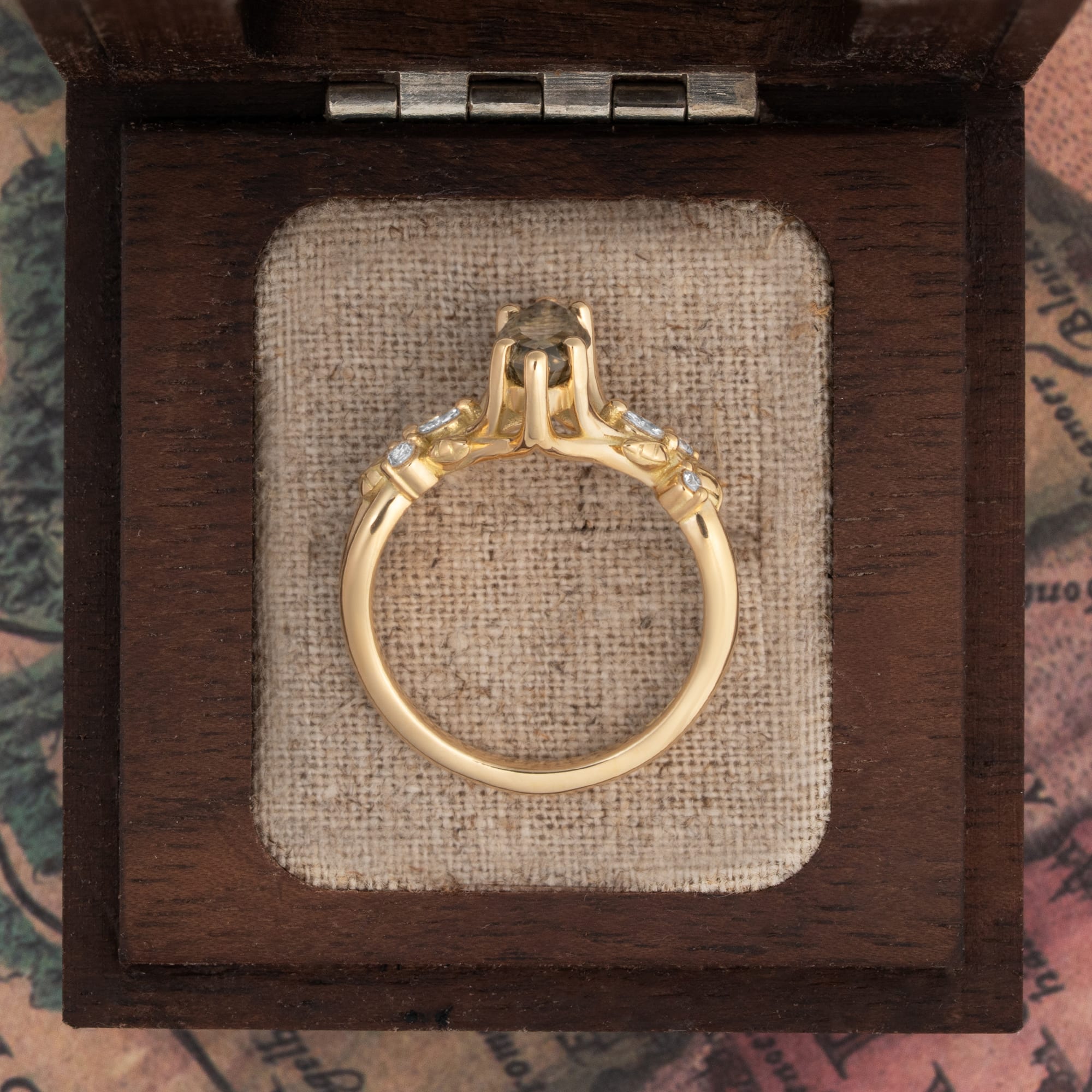'Flora Belle' John Dyer deep concave tourmaline and diamond ring — 5