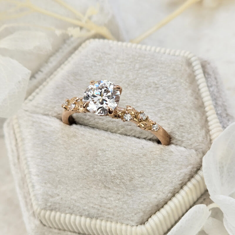 Lab grown diamond nature inspired ring — 4