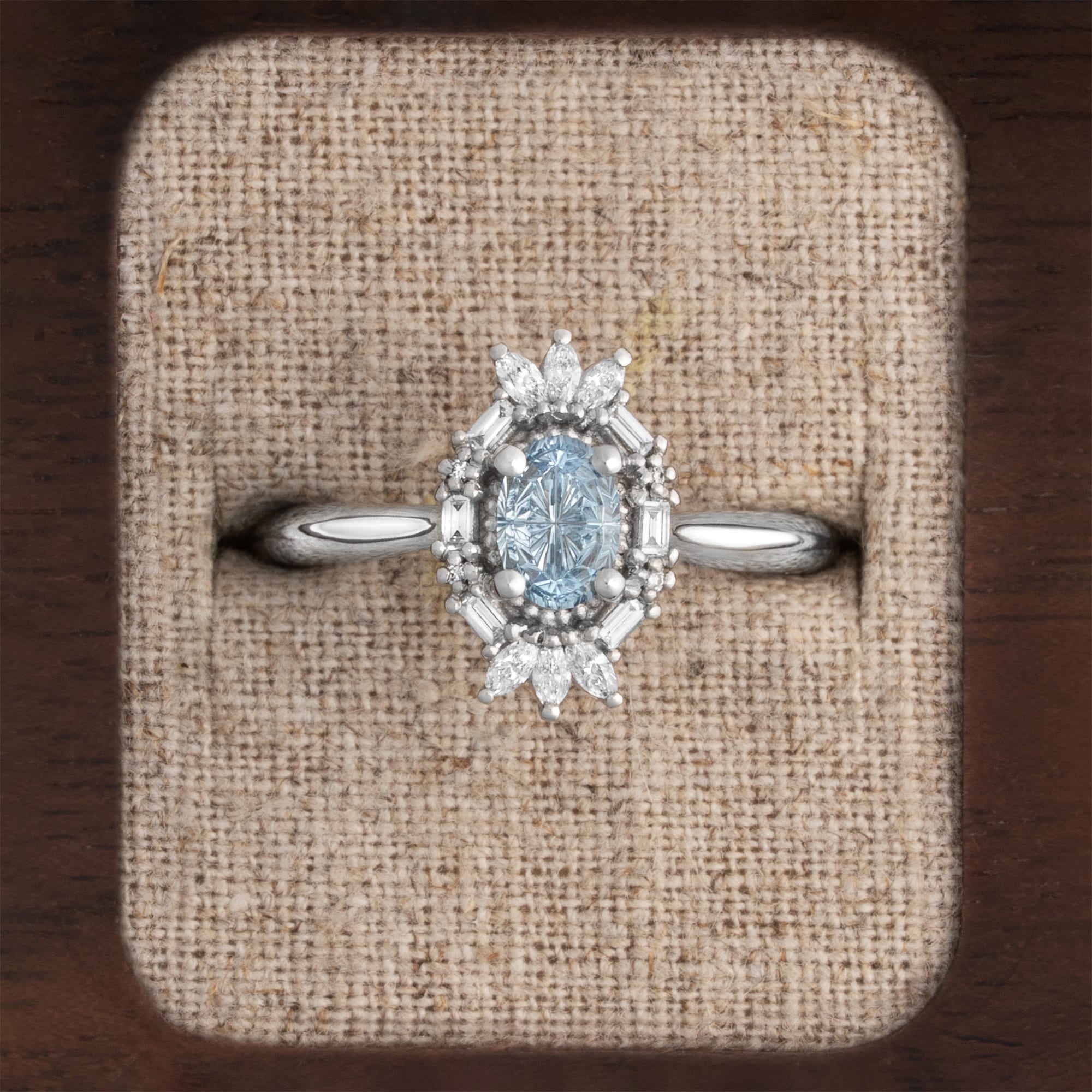 'The Orielle' Starbrite sapphire and diamond ring