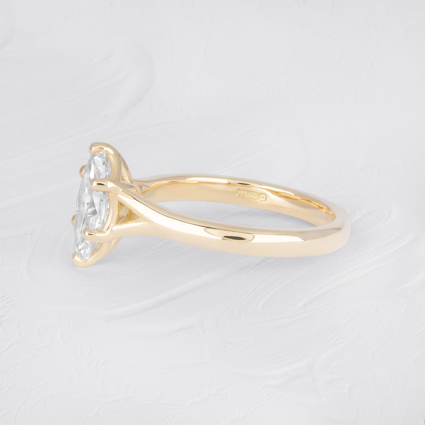 Marquise lab diamond solitaire ring  — 2