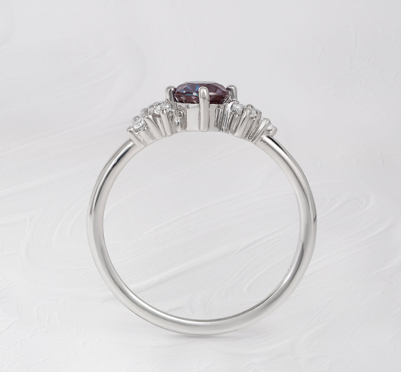 Alexandrite Floral Cluster Ring  — 4