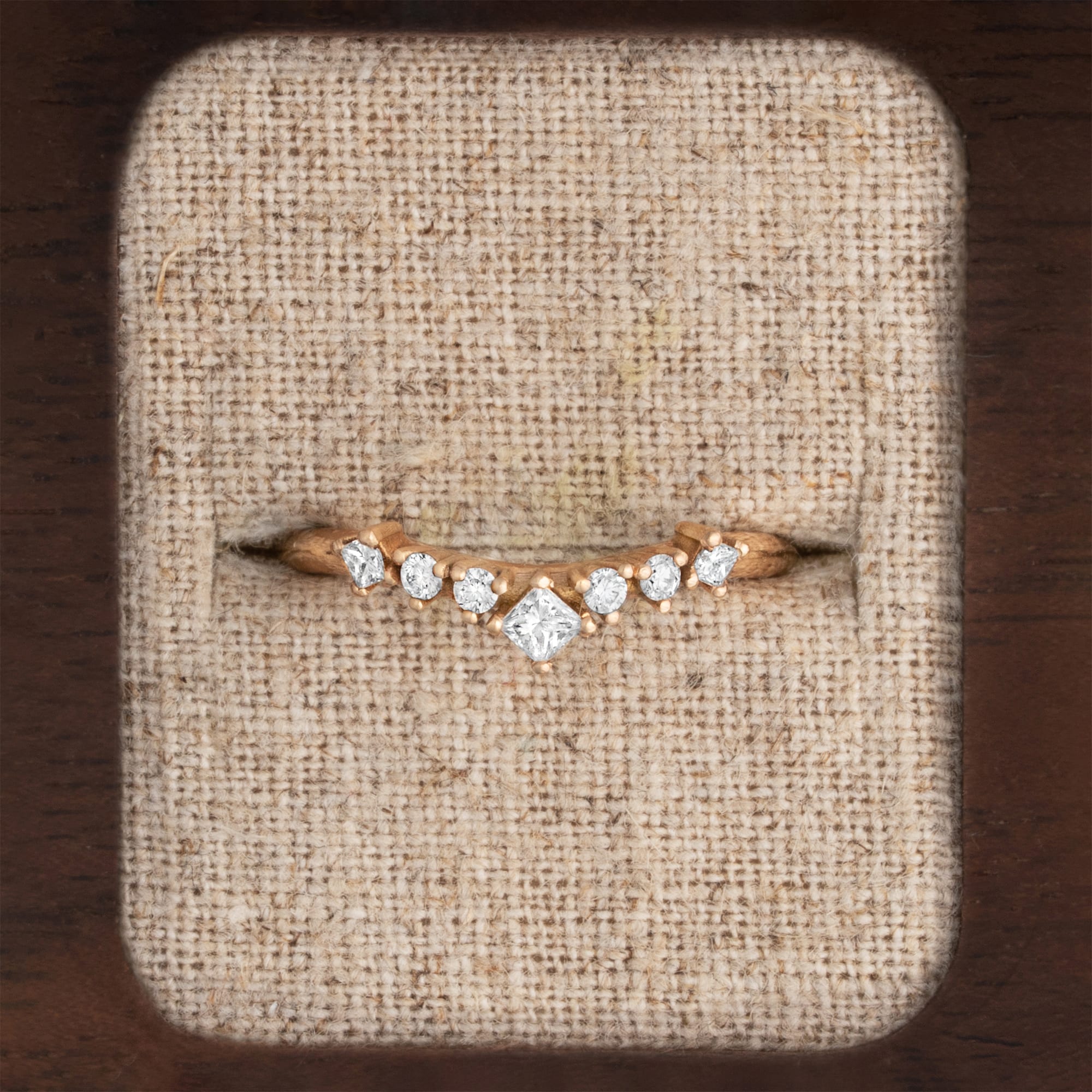 Ladies Diamond Set Wedding Band in 9 carat yellow gold