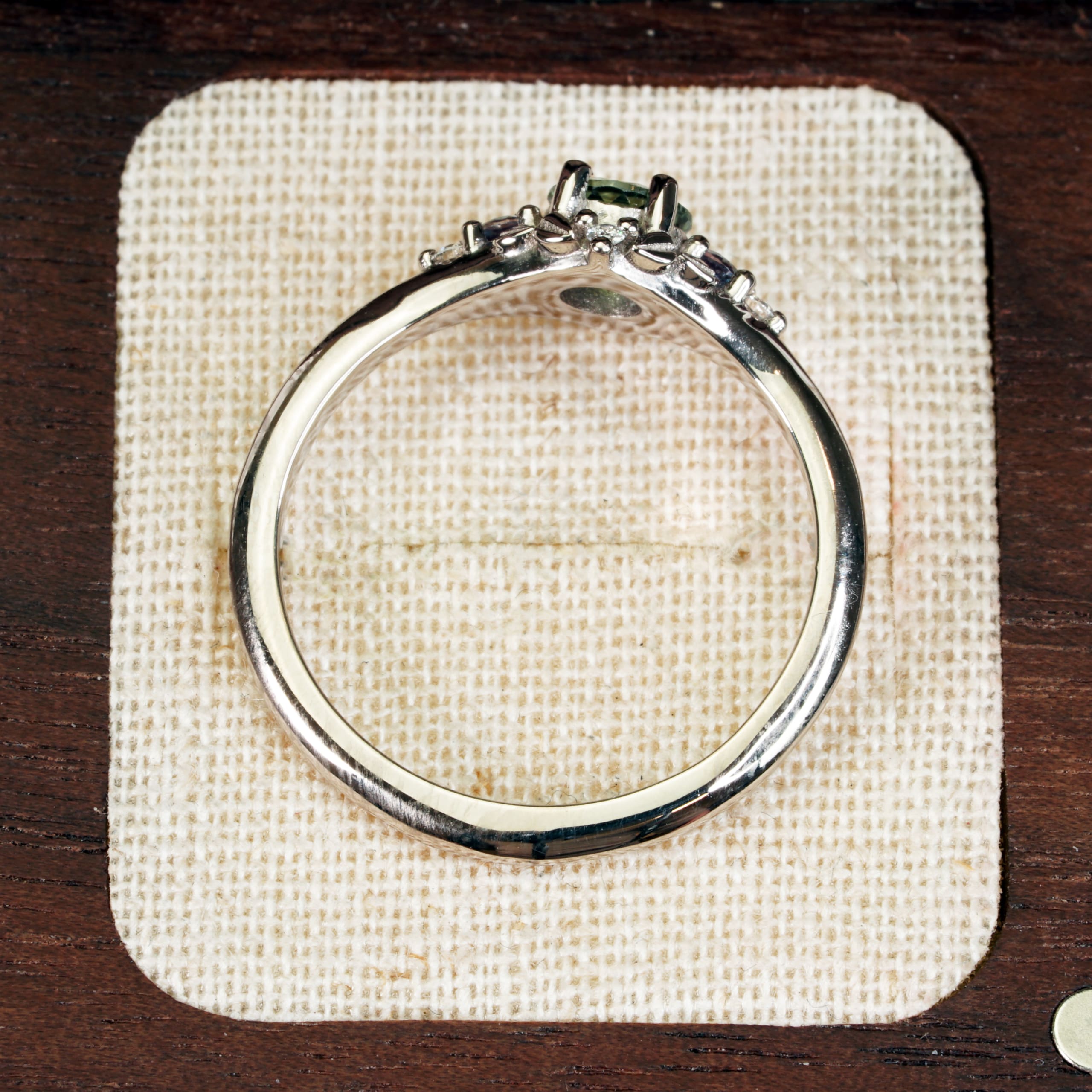 'Forest Vow' Sapphire, Alexandrite and Diamond ring — 3