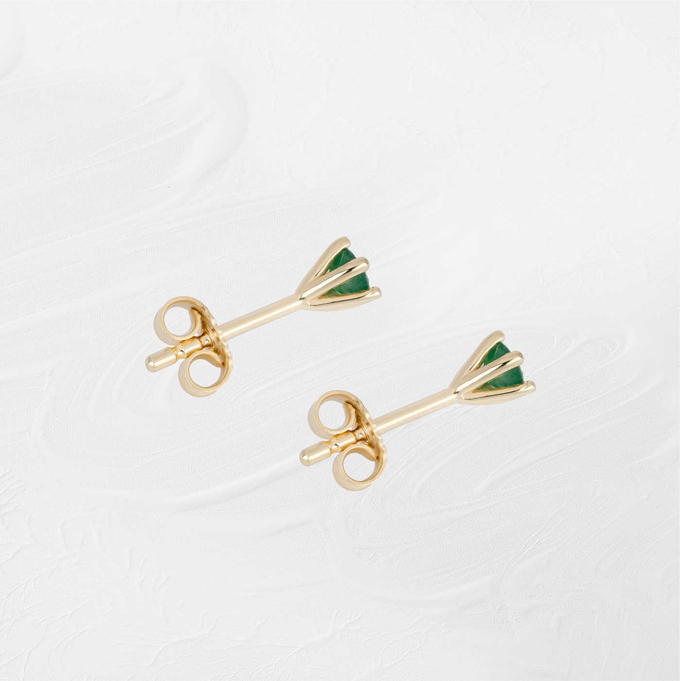 Natural Emerald stud earrings  — 2