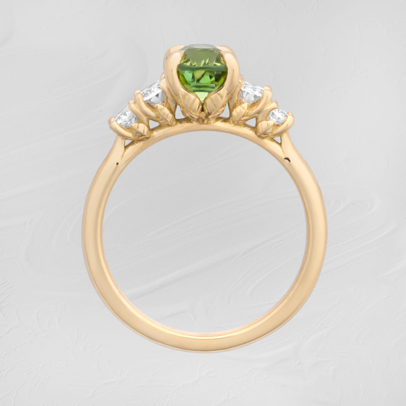 'Rosier' Green sapphire and diamond ring — 4