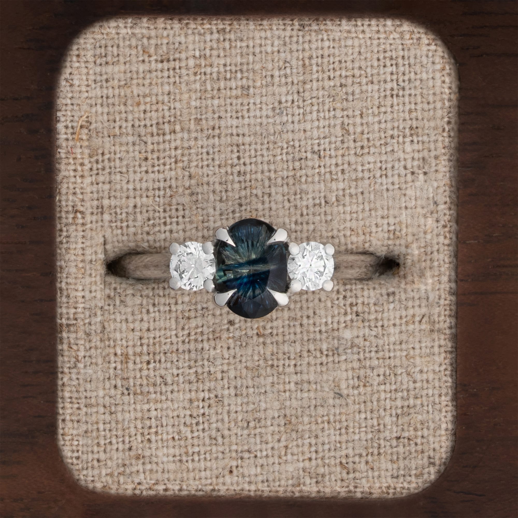 'Trinity' Fantasy cut parti sapphire and diamond ring — 1