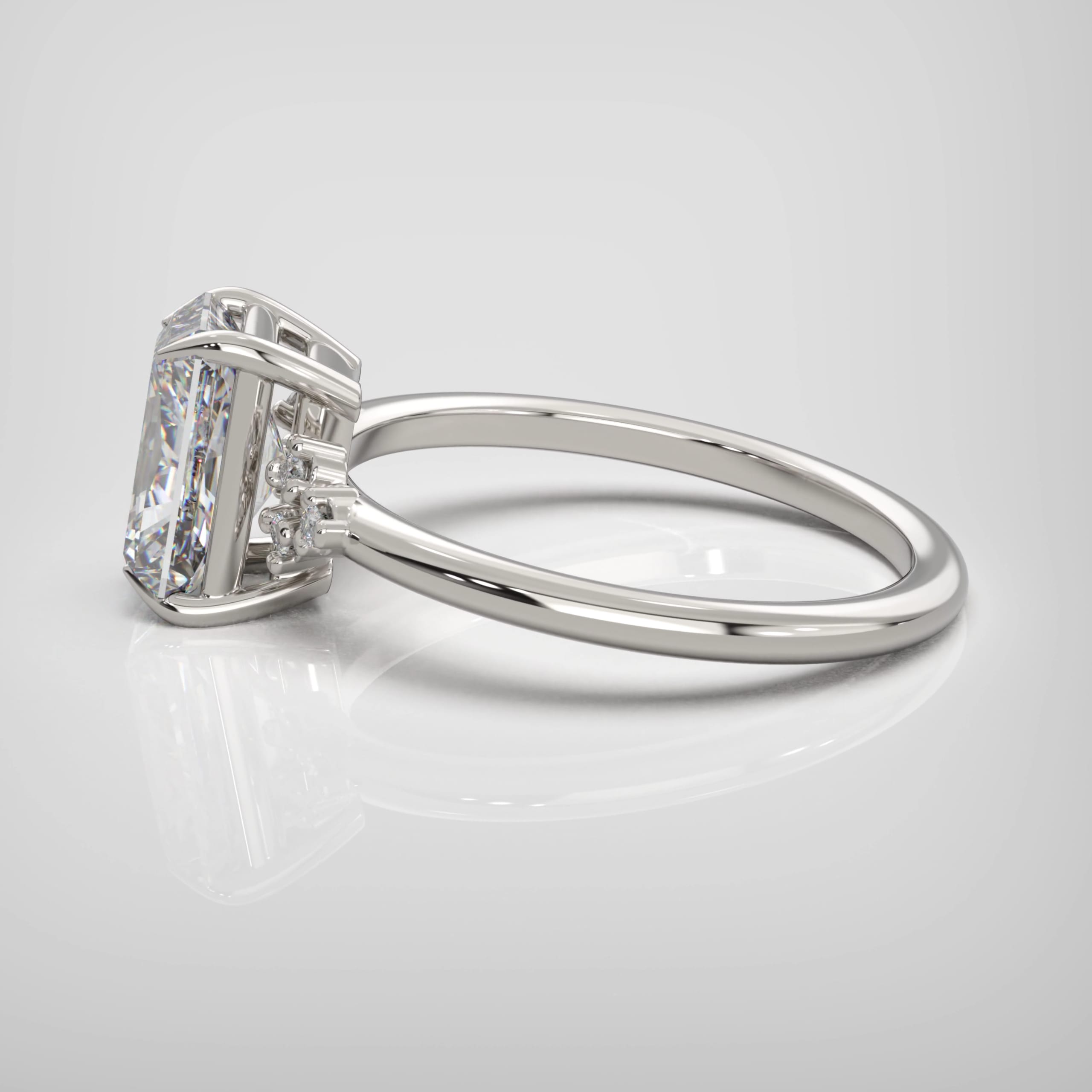 'Serenity' Radiant cut lab grown diamond ring — 3