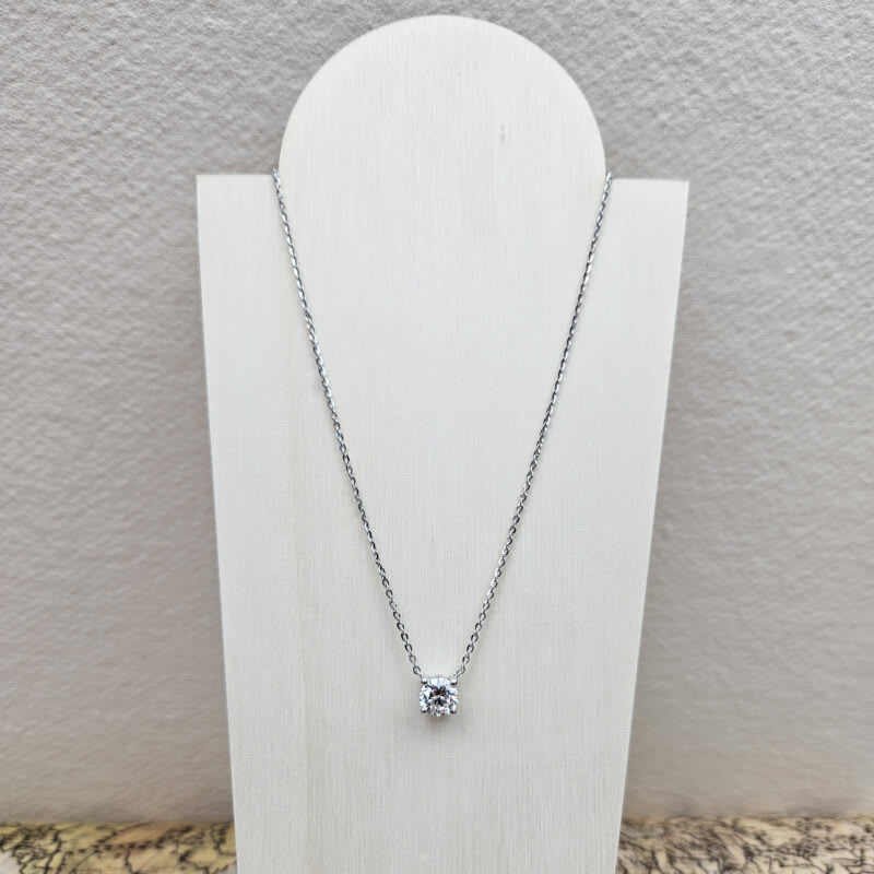 Lab grown diamond necklace in 14ct white gold — 2