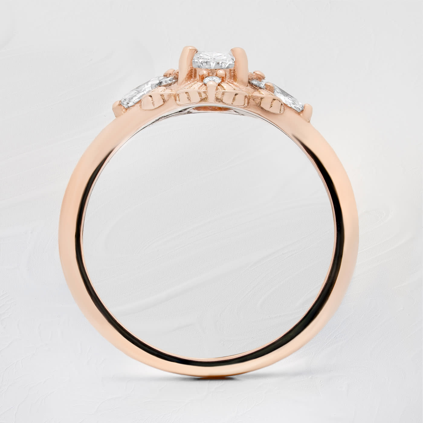 'Rosette' lab grown diamond ring — 3
