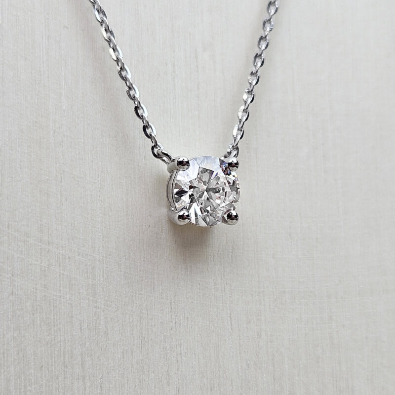 Lab grown diamond necklace in 14ct white gold — 3
