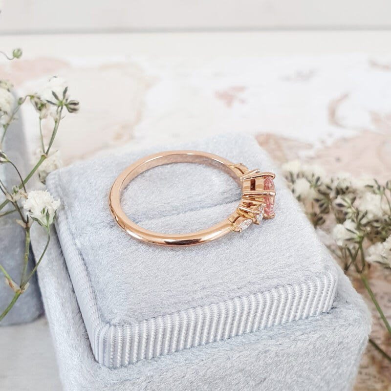 'Arlet' Champagne sapphire and diamond 5 stone ring — 3