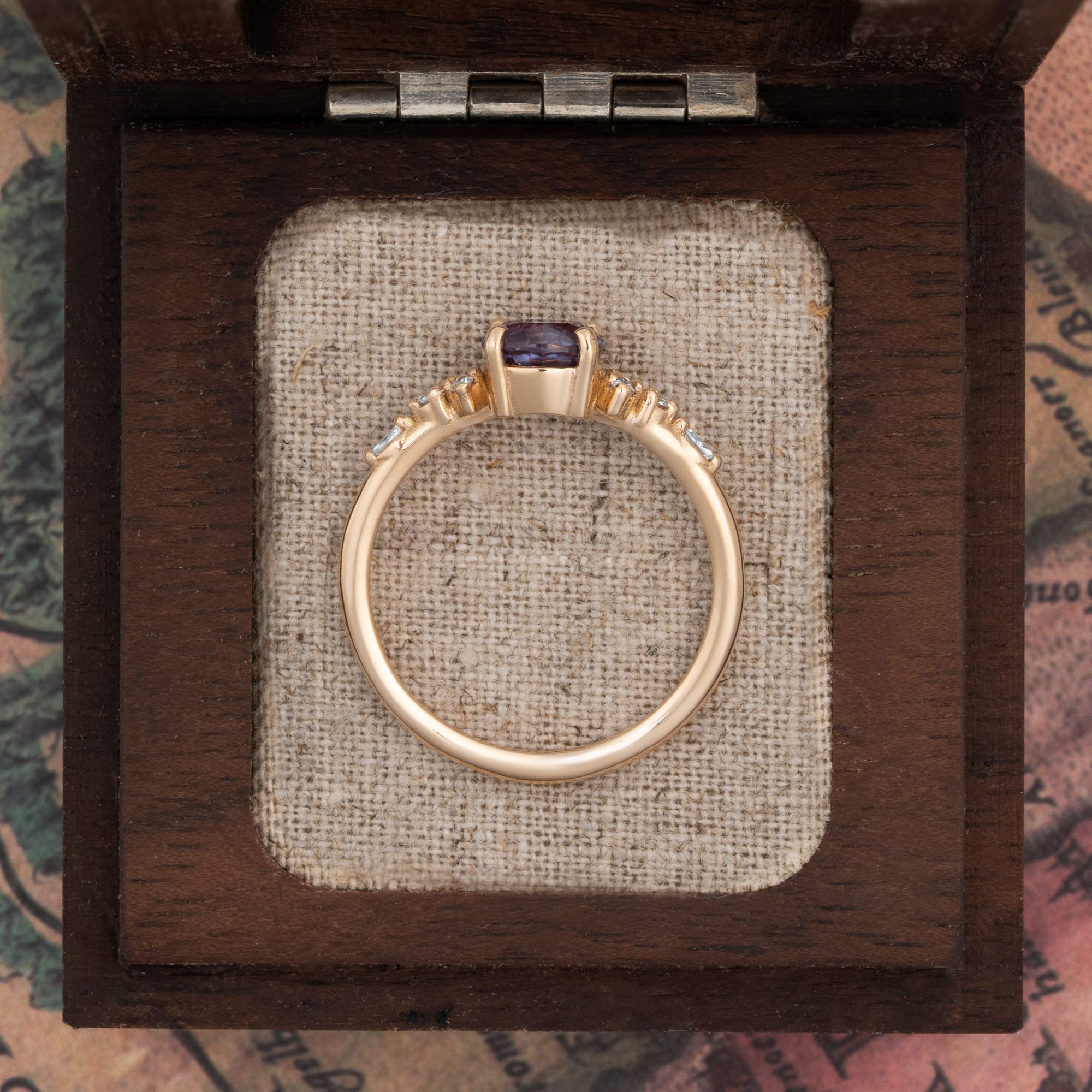 Alexandrite and diamond ring  — 2