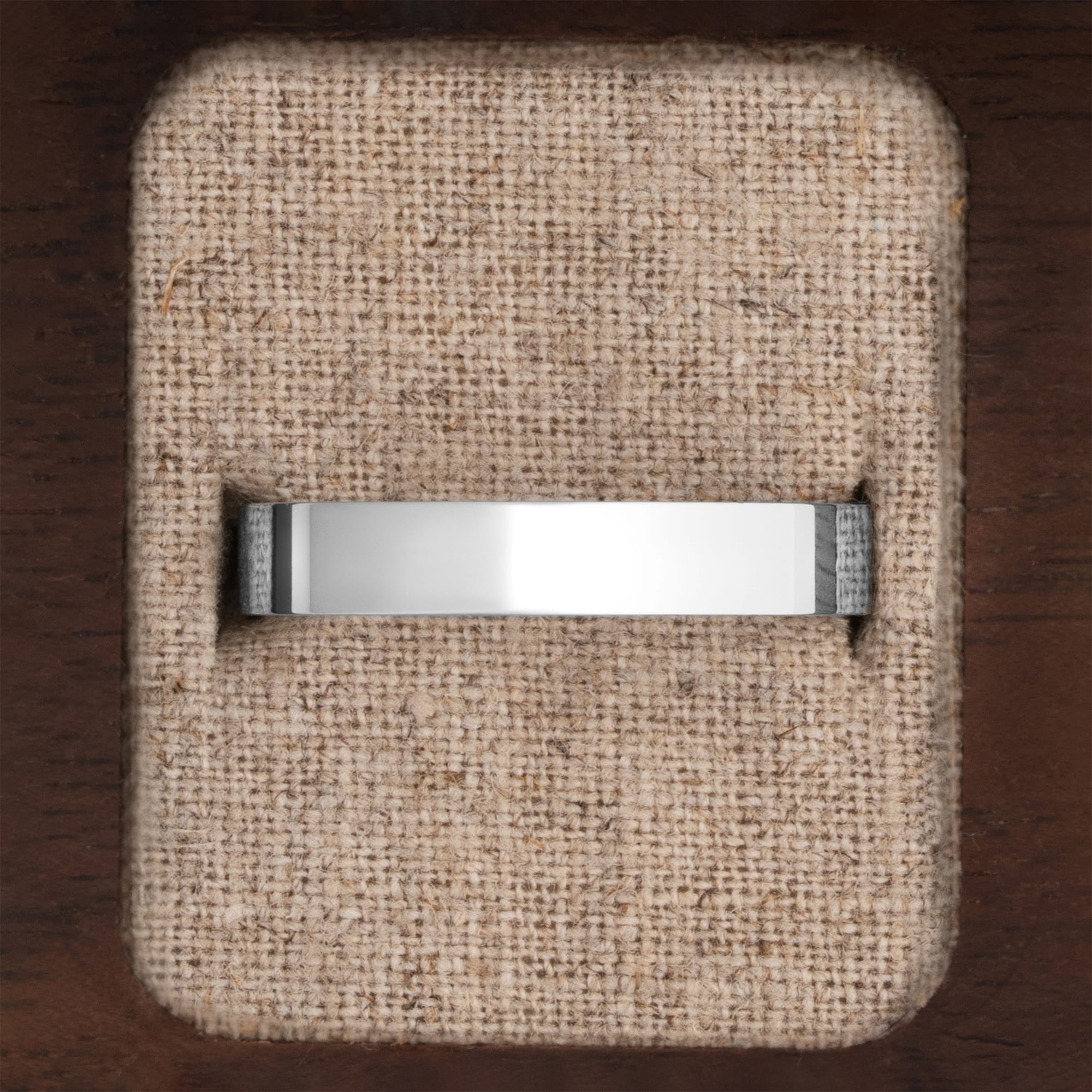 Flat court wedding band  - alternate view