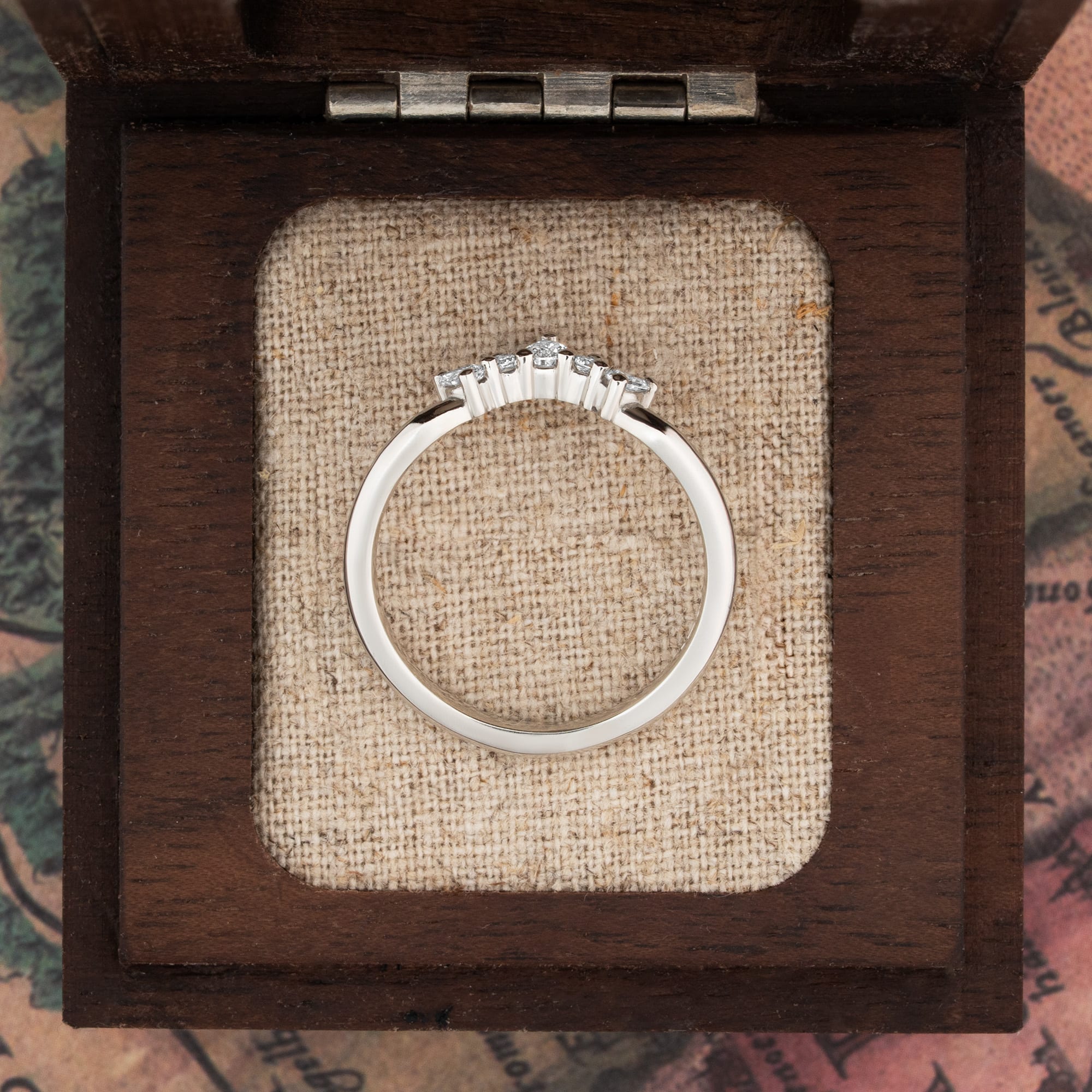 Shaped diamond wedding band — 3