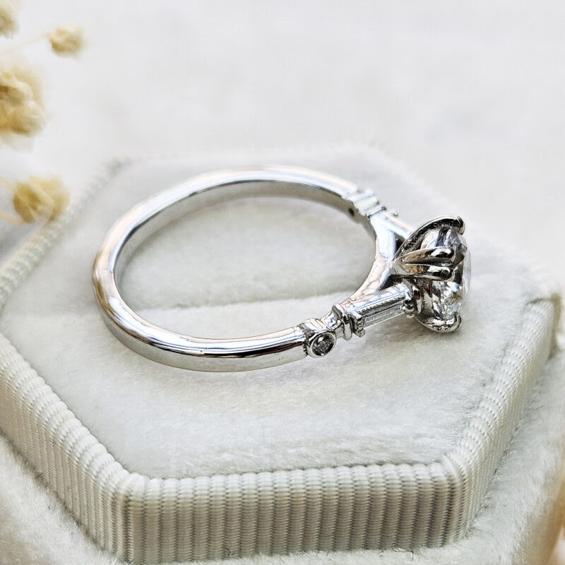 Art deco inspired lab grown diamond engagement ring — 4