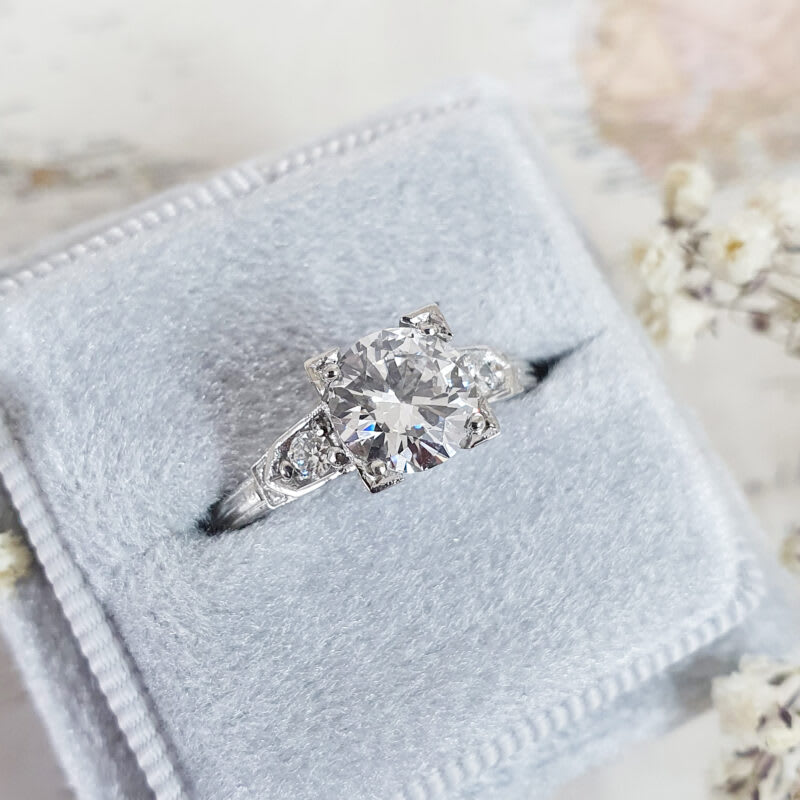 'Erté' 1920s inspired lab grown diamond engagement ring — 5