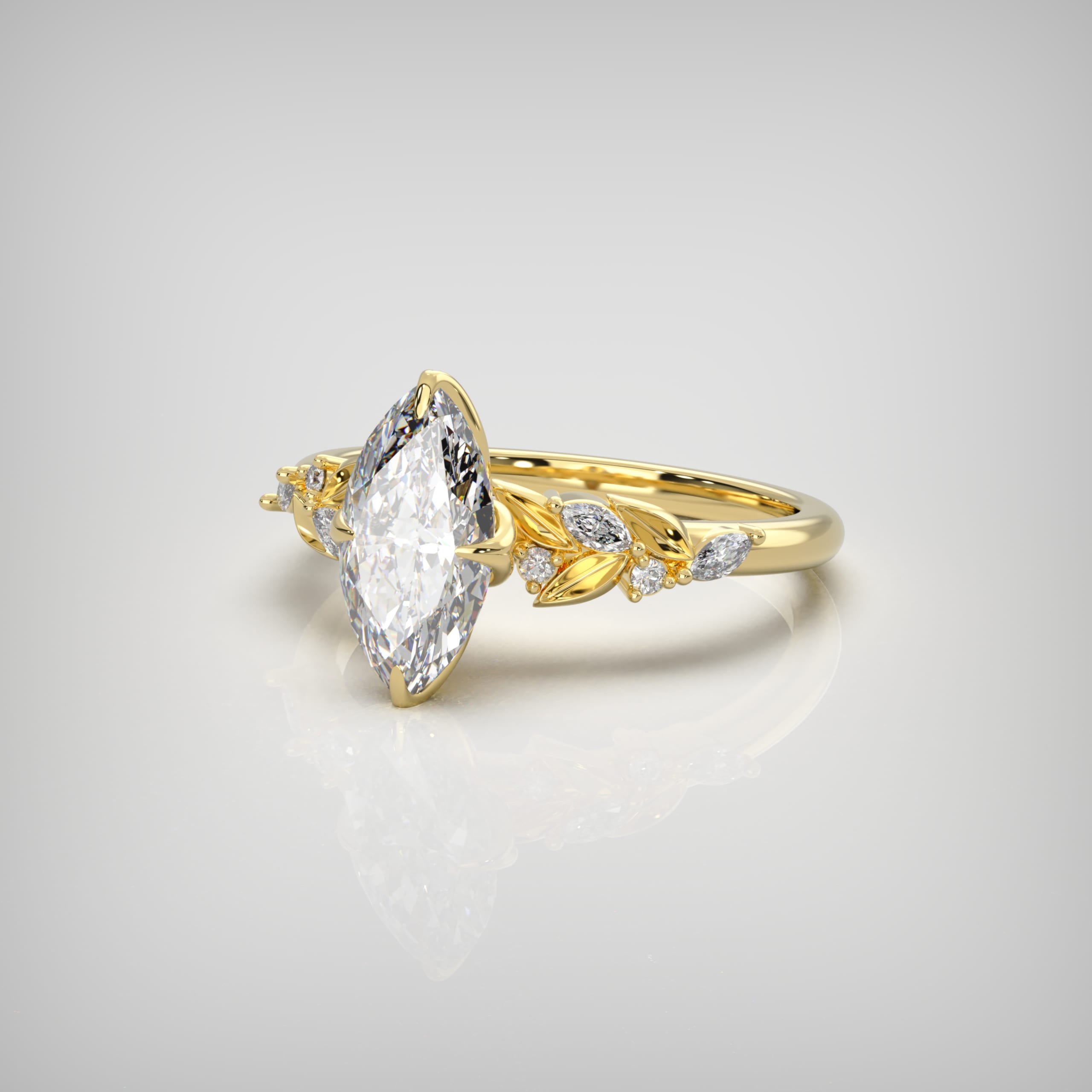 "Wildflower Whisper" Marquise Lab-grown Diamond Ring  — 2
