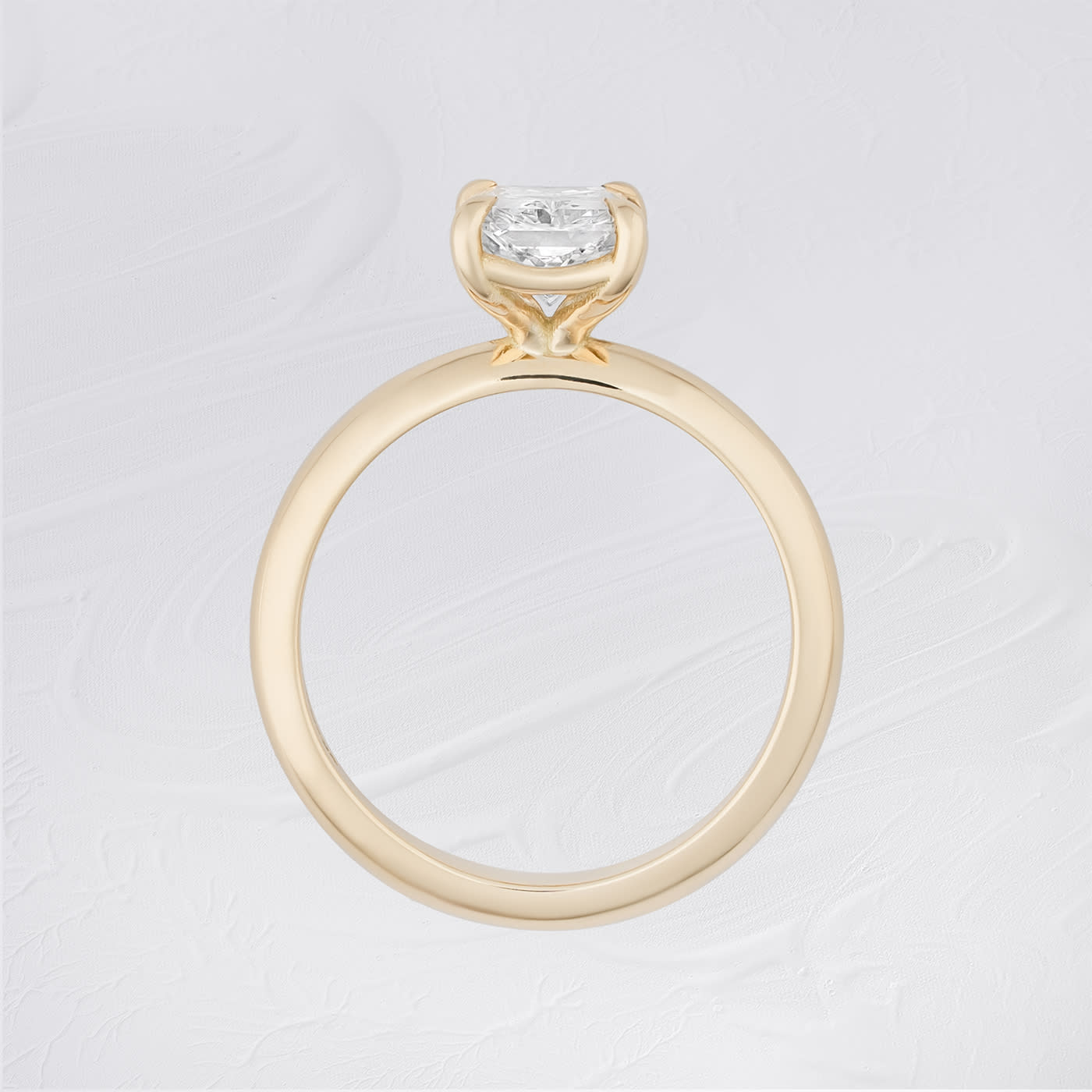 Radiant lab diamond solitaire ring  — 3