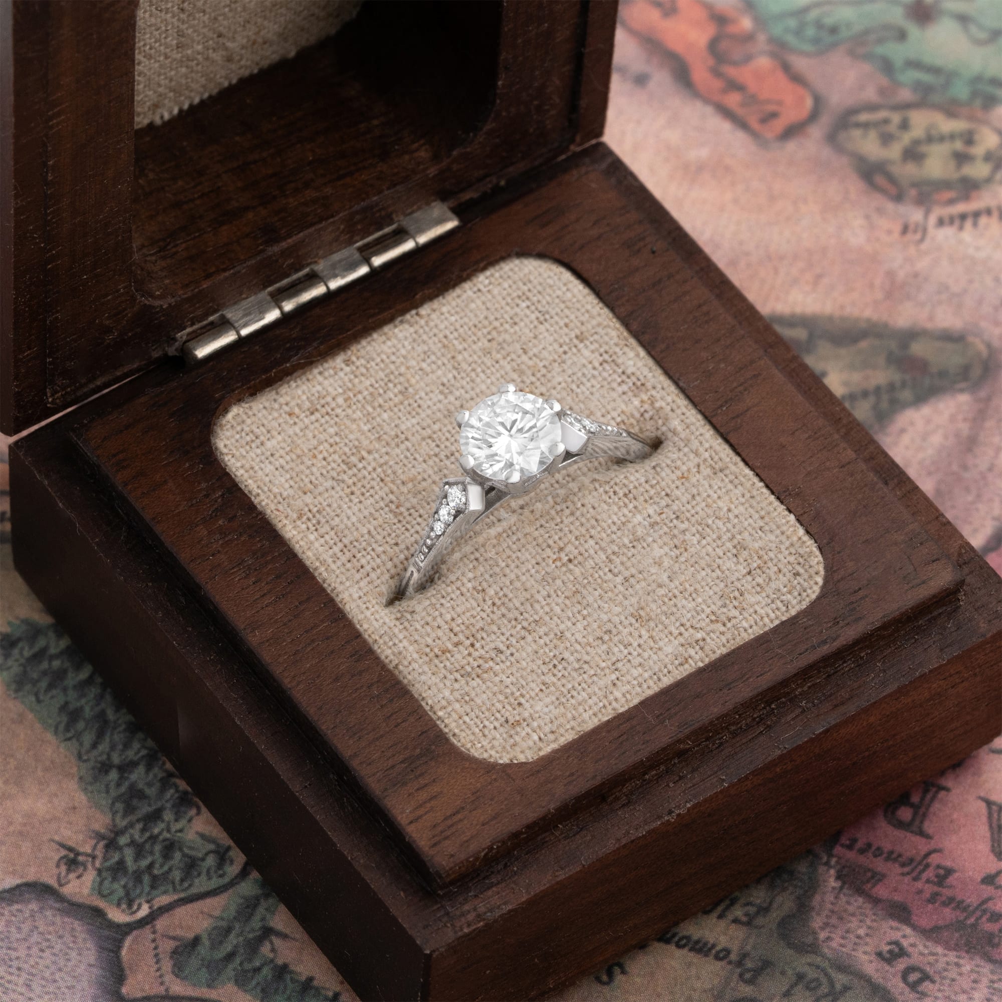 1920s inspired lab grown diamond ring — 3