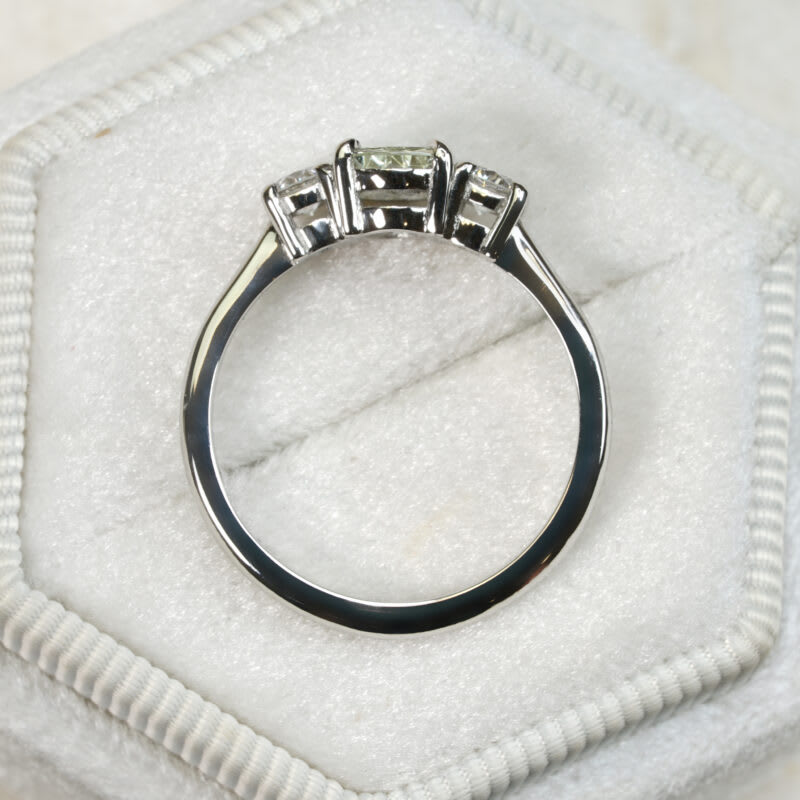 Starbrite seafoam sapphire and diamond trilogy ring — 3