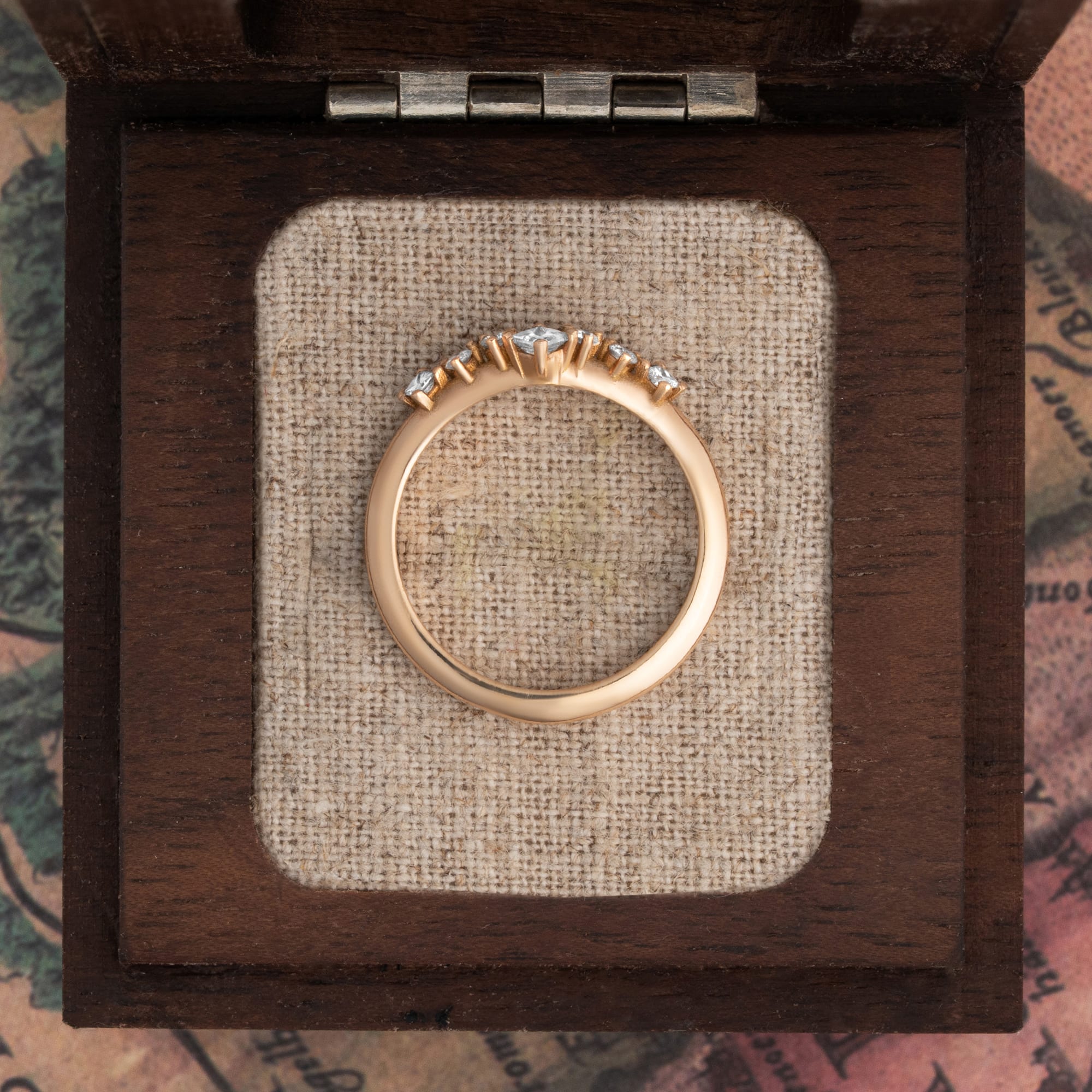 Ladies Diamond Set Wedding Band in 9 carat yellow gold — 5