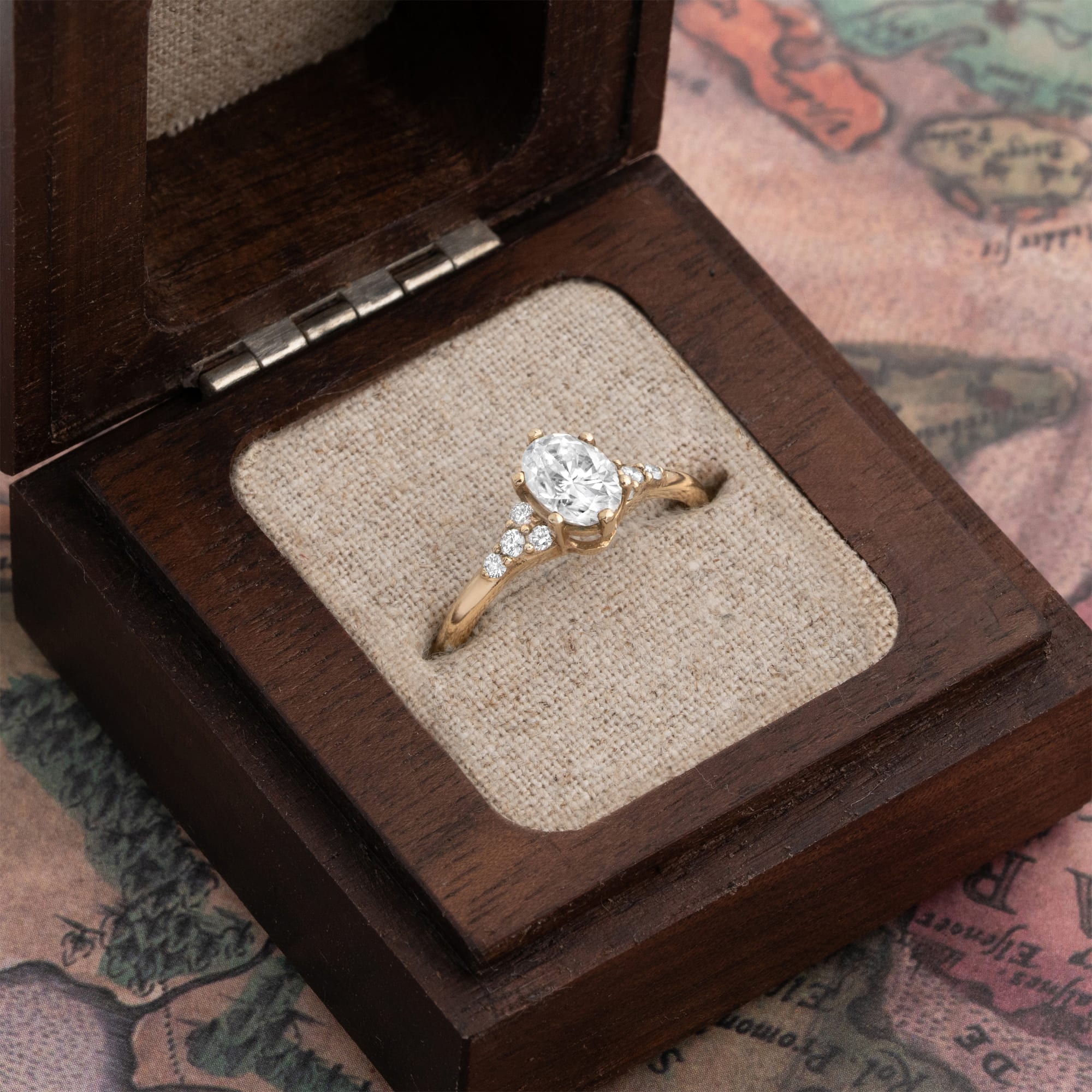 Lab grown diamond 1920's inspired ring — 2