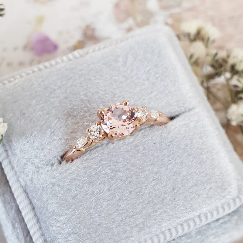 'Arlet' Champagne sapphire and diamond 5 stone ring — 4