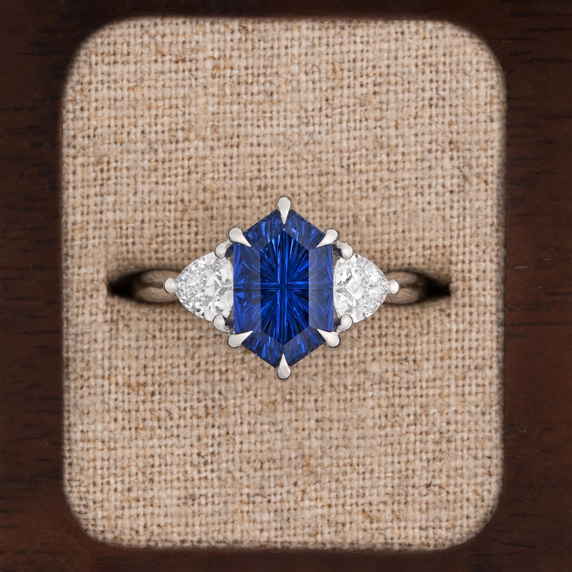 'Seraphina' Fantasy hexagon sapphire ring — 1